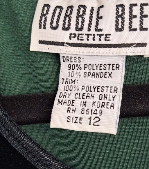 NWT Vintage Robbie Bee Petite Jade Green Formal Dress  Size 12P - Picture 7 of 8